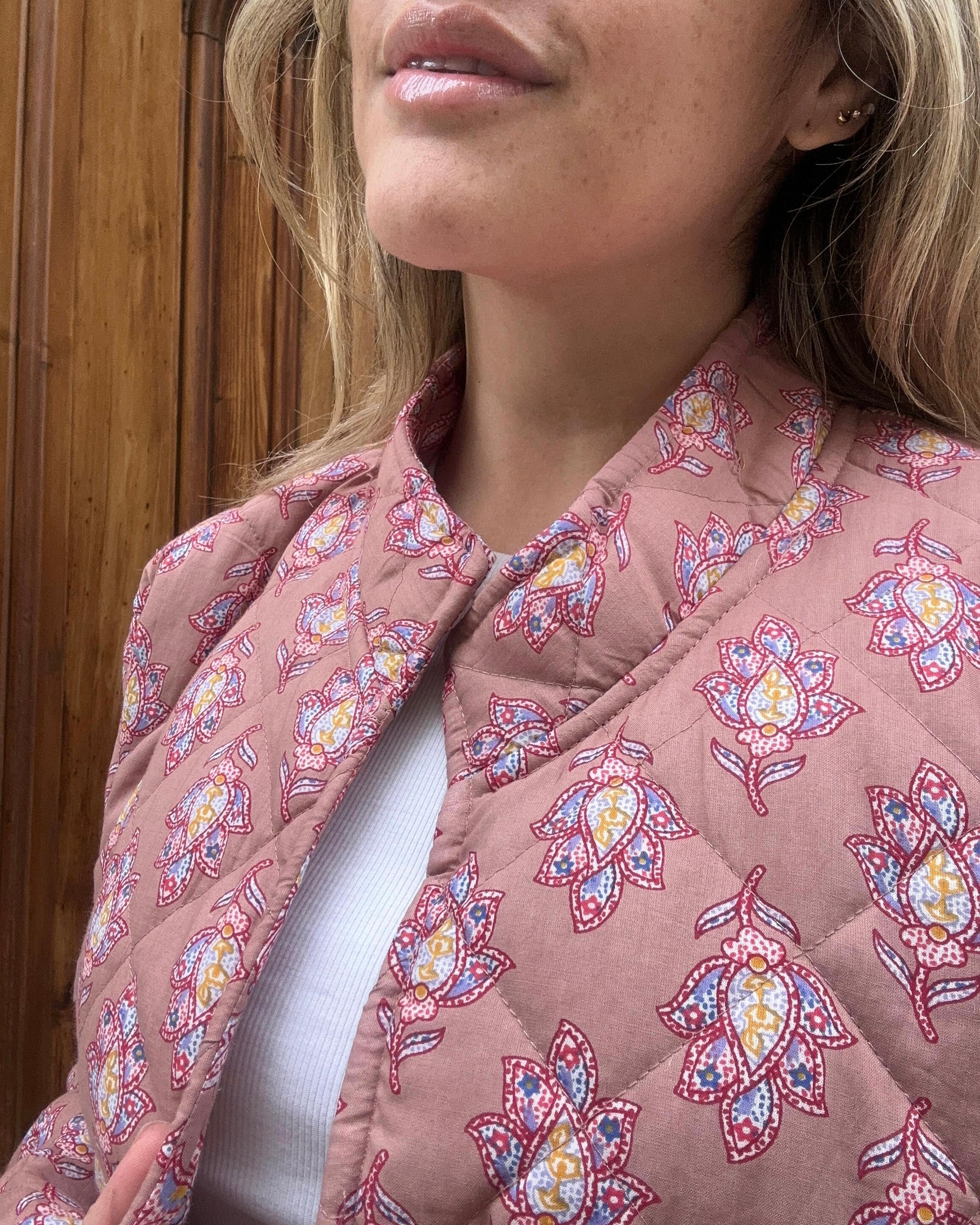 Chaqueta reversible estampada Zoya Rosa