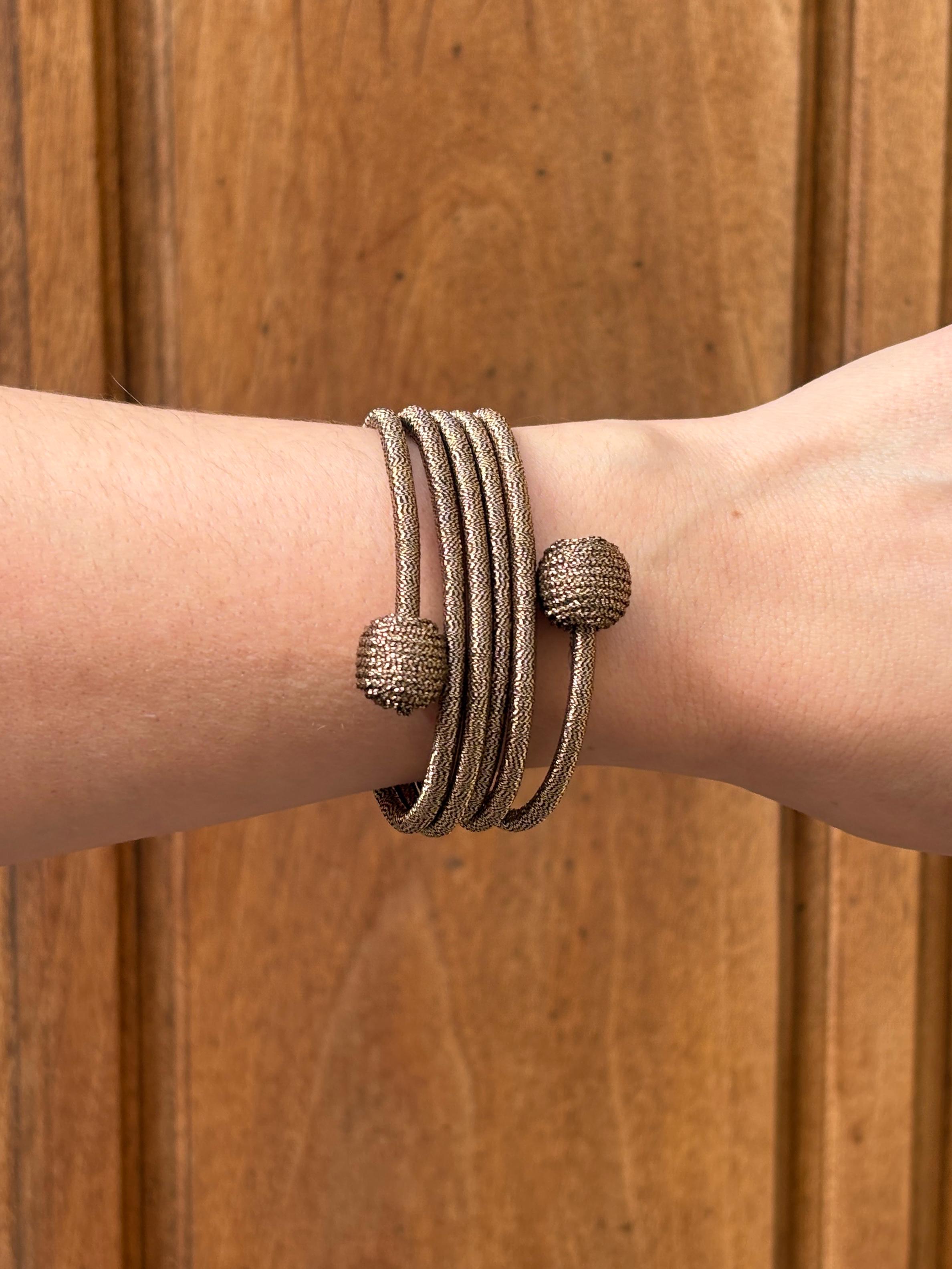 Brazalete Khadija Espiral Metalizados