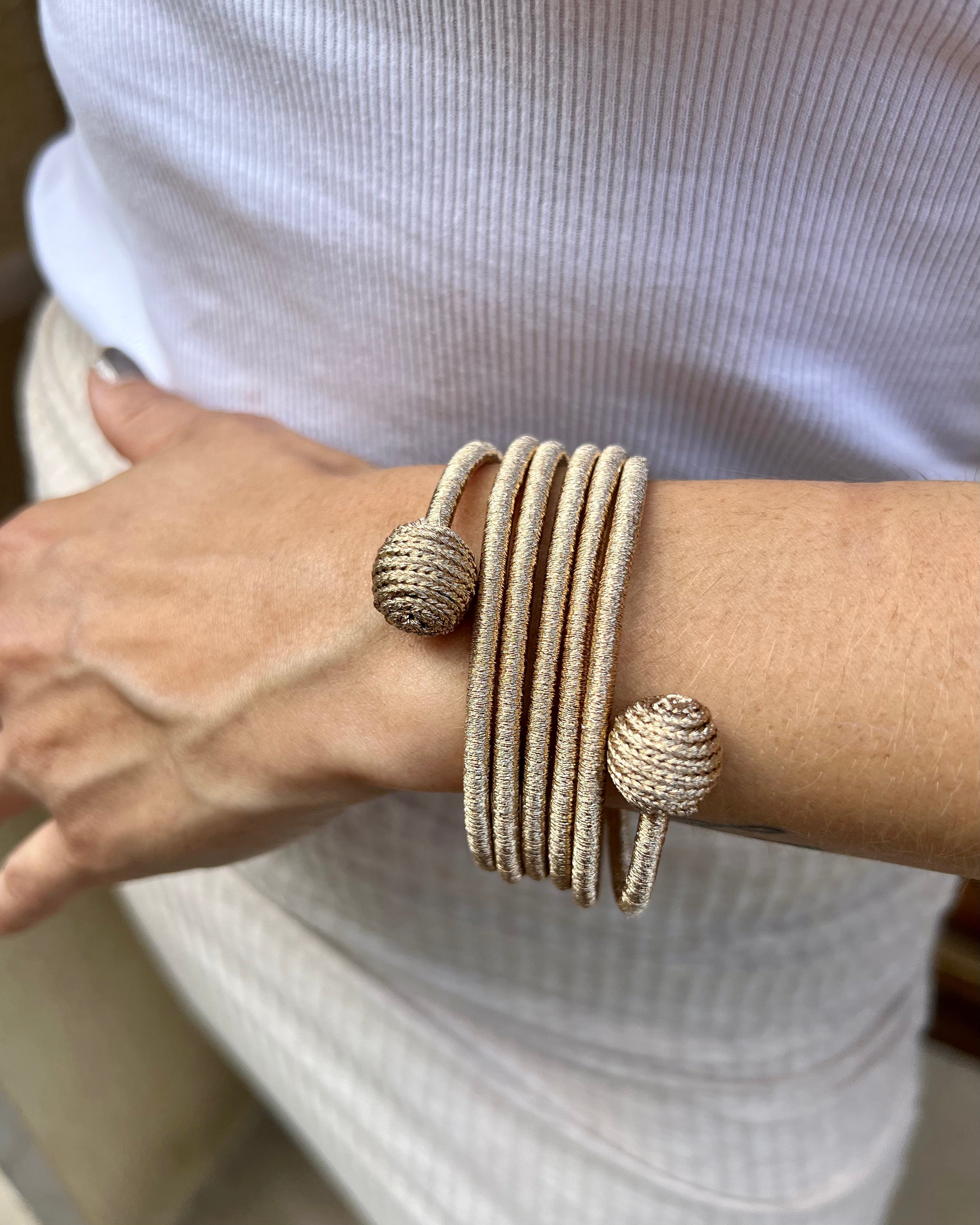 Brazalete Khadija Espiral Metalizados