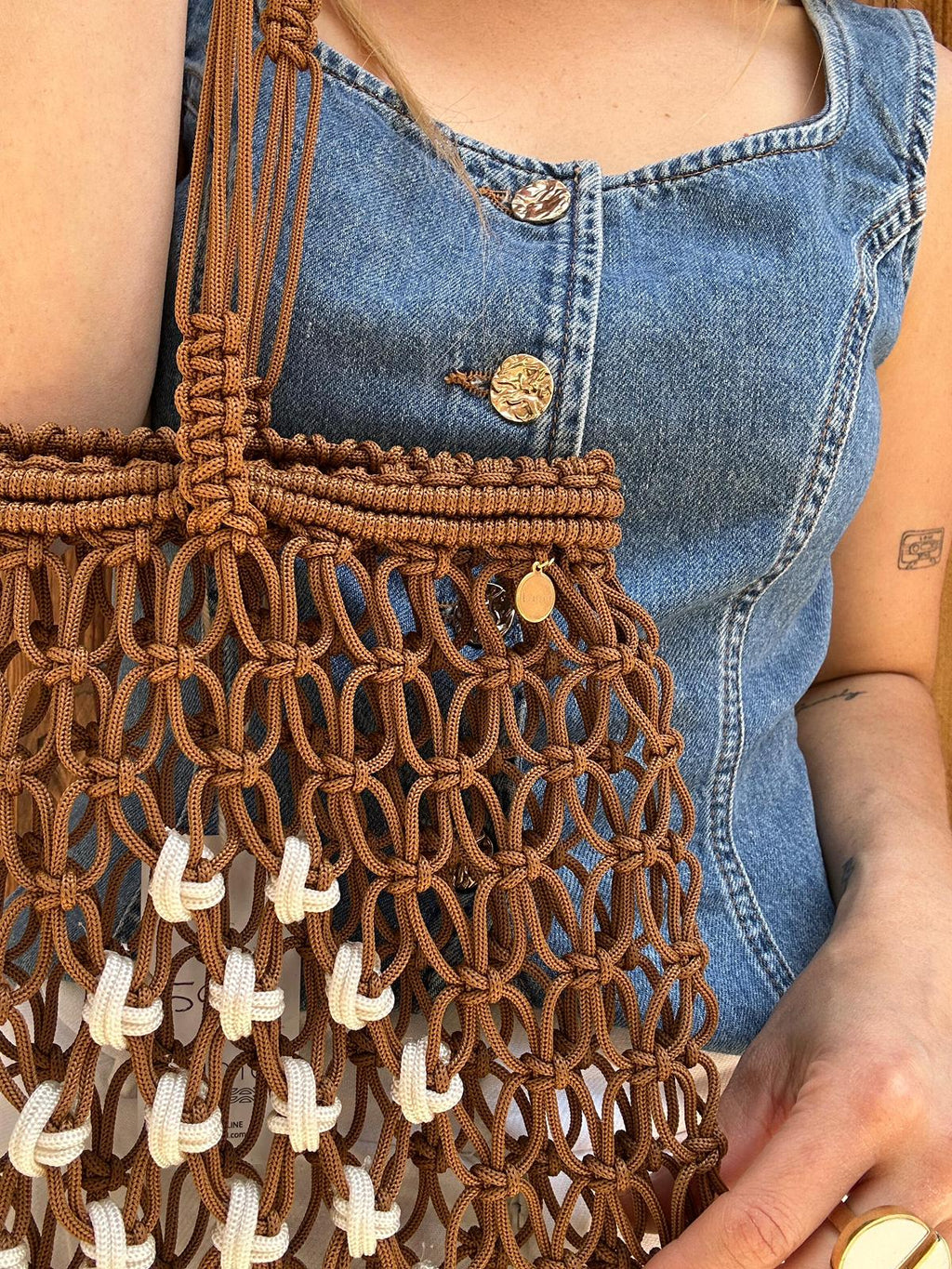 Bolso Tote Rejilla Essauira Corazón