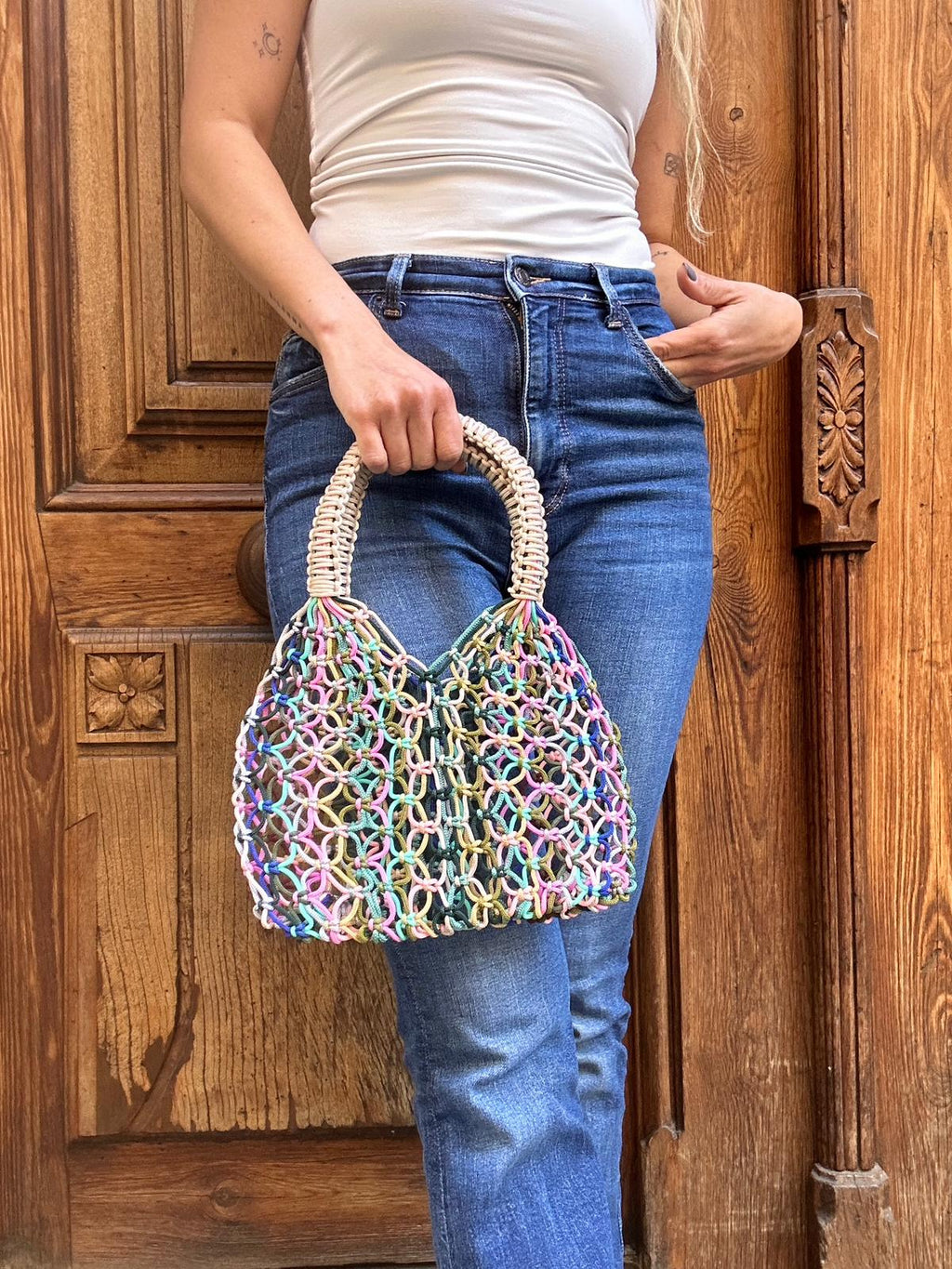 Bolso Rejilla Chauen Mini Multicolor