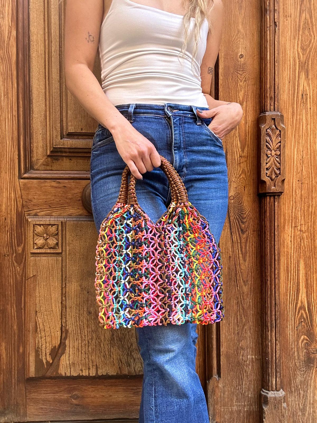 Bolso Rejilla Chauen Mini Multicolor