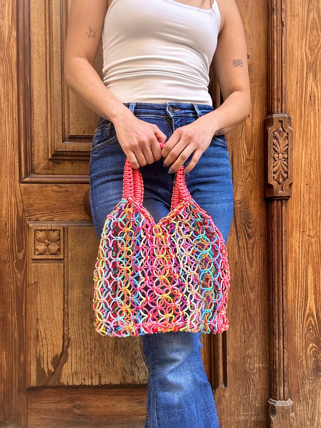 Bolso Rejilla Chauen Mini Multicolor