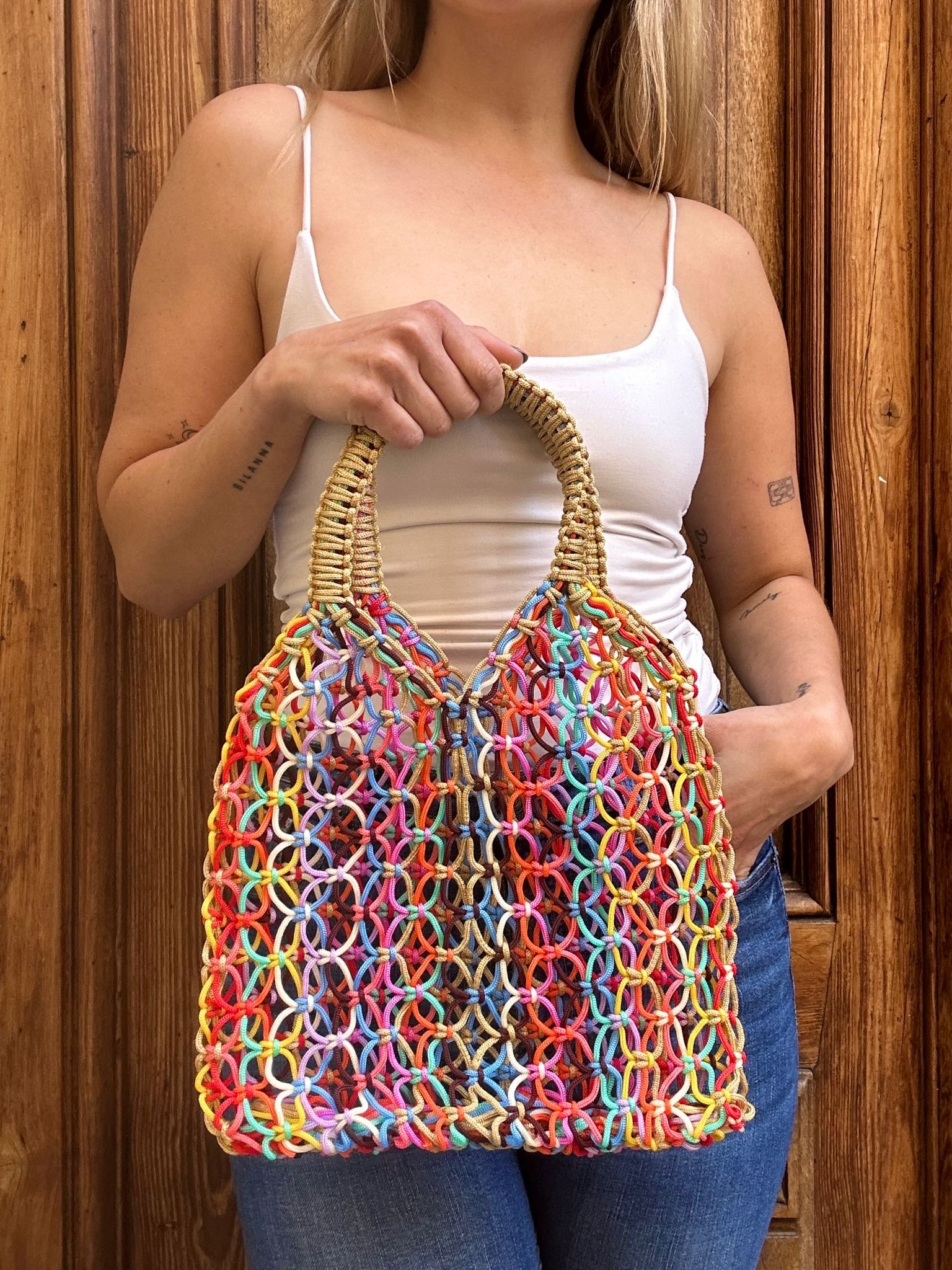 Bolso Rejilla Chauen Mini Multicolor